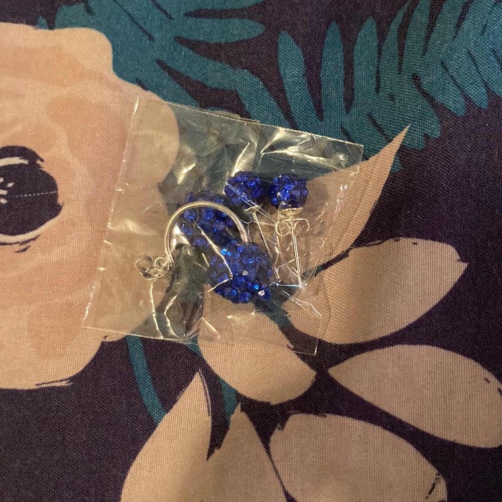 blue earrings never open